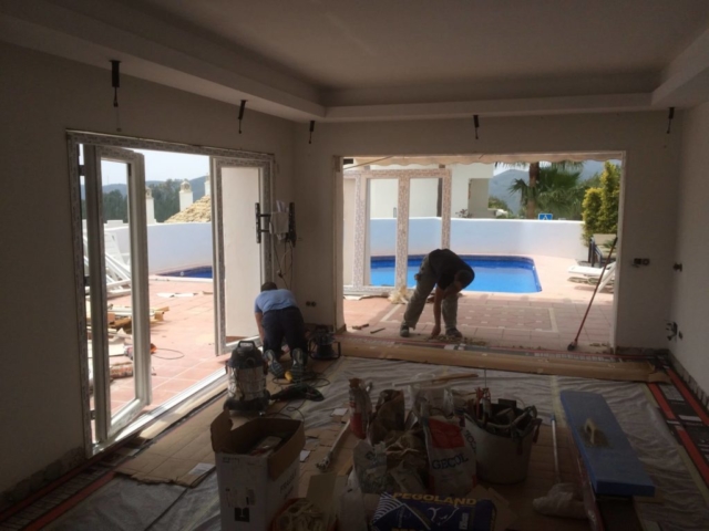 Building renovations in villa
