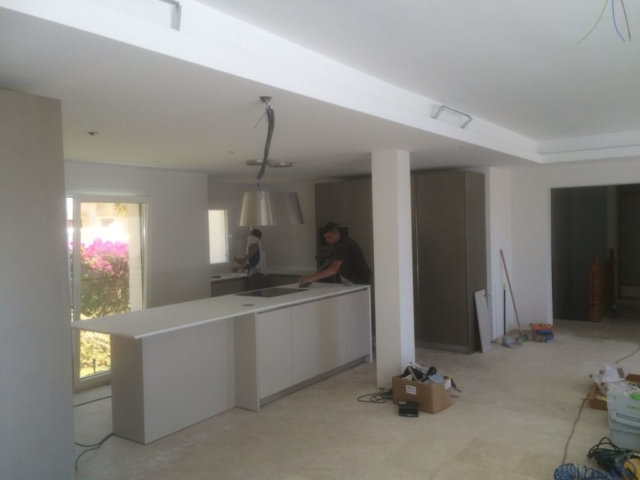 Kitchen being fitted