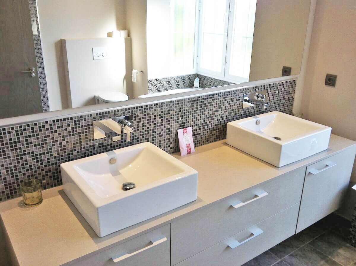 Classily tiled styled bathroom