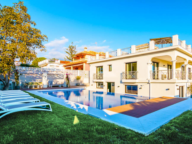 Garden pool by classy villa