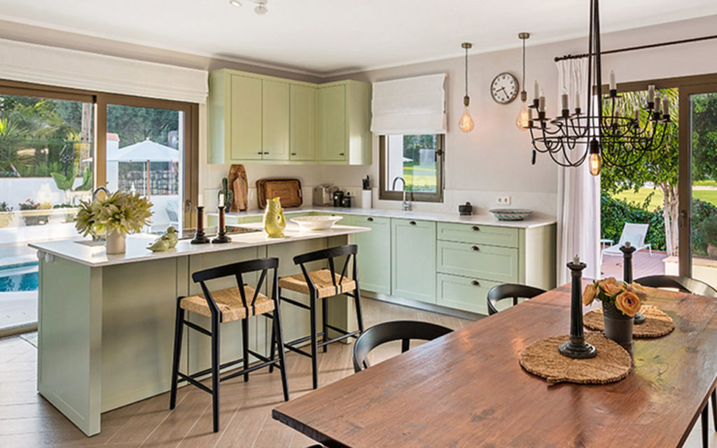 Beautiful contemporary country reformed kitchen in Marbella