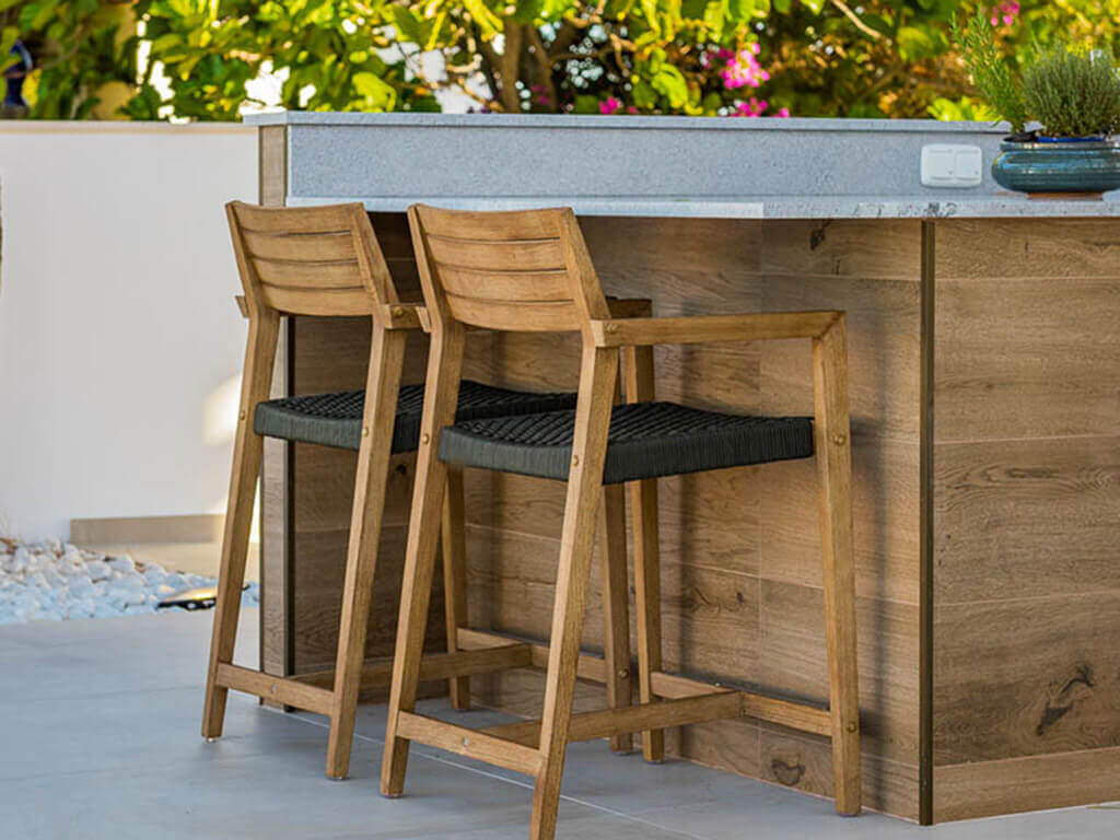 Outdoor kitchen bar by designed and built by ProMas in Mijas