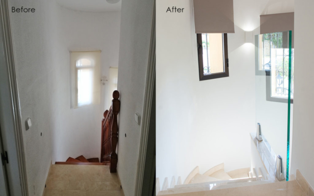 Before and After - Going Downstairs