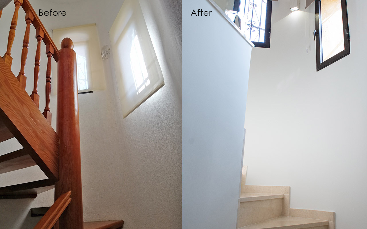 Before and After - Going Upstairs