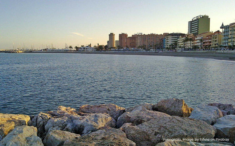 Fuengirola Beach from a popular fishing spot