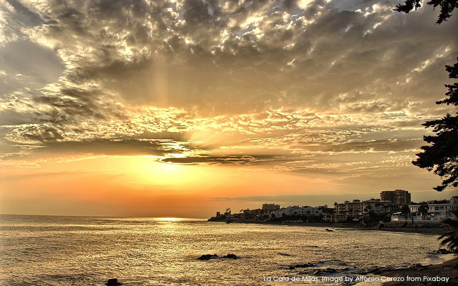 La Cala de Mijas at sunset