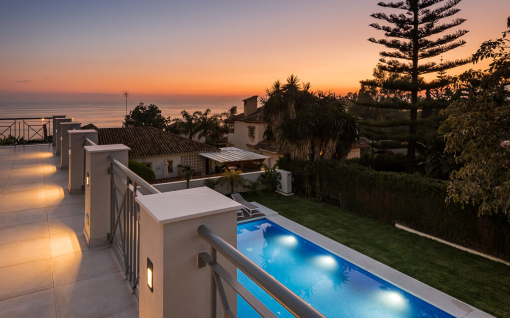 The roof terrace and pool once ProMas Building had finished