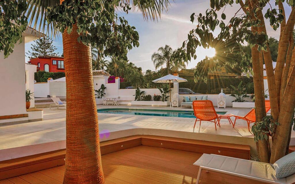 Gorgeous poolside deck and chill out area