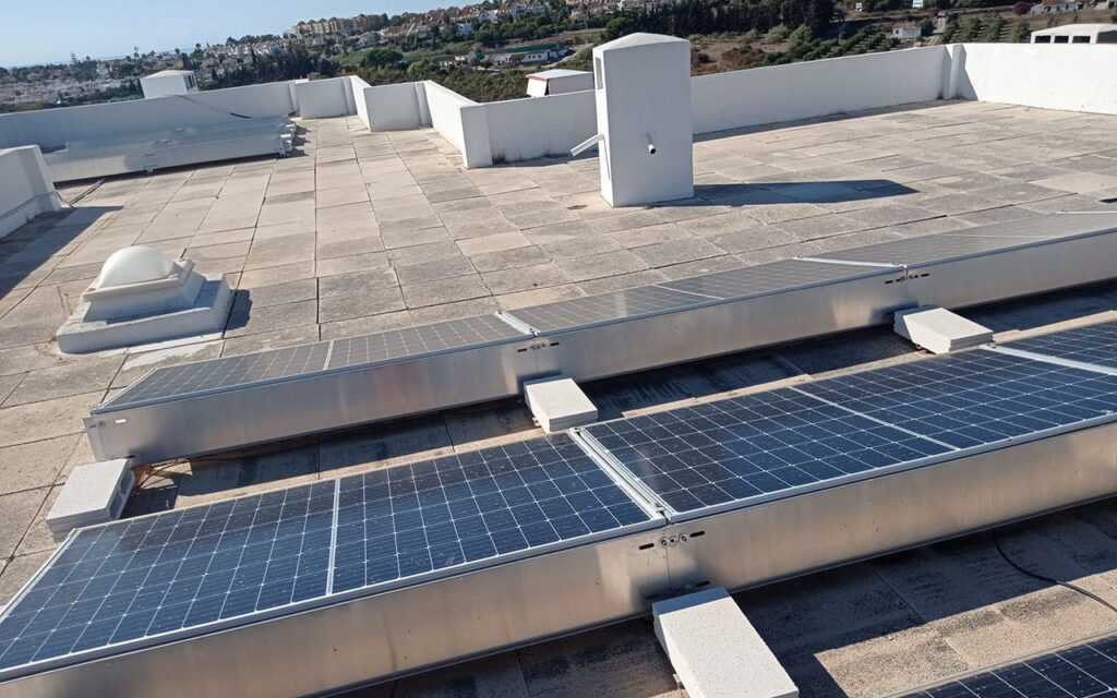 solar panels on the costa del sol