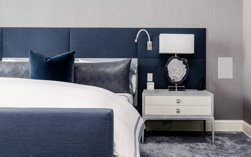 Modern Blue and white bedroom suite