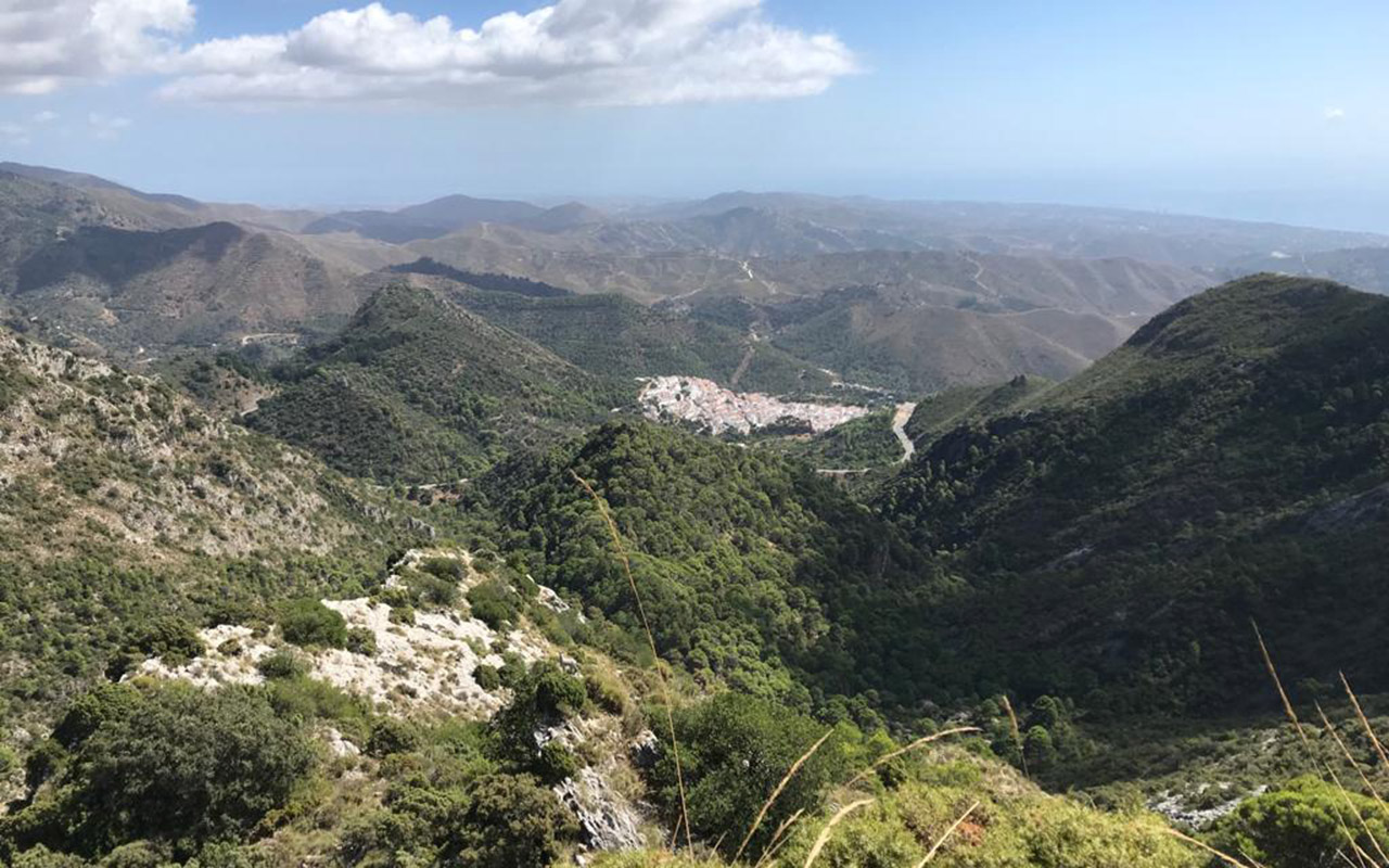 The view from Juanar hiking trail overlooking Marbella