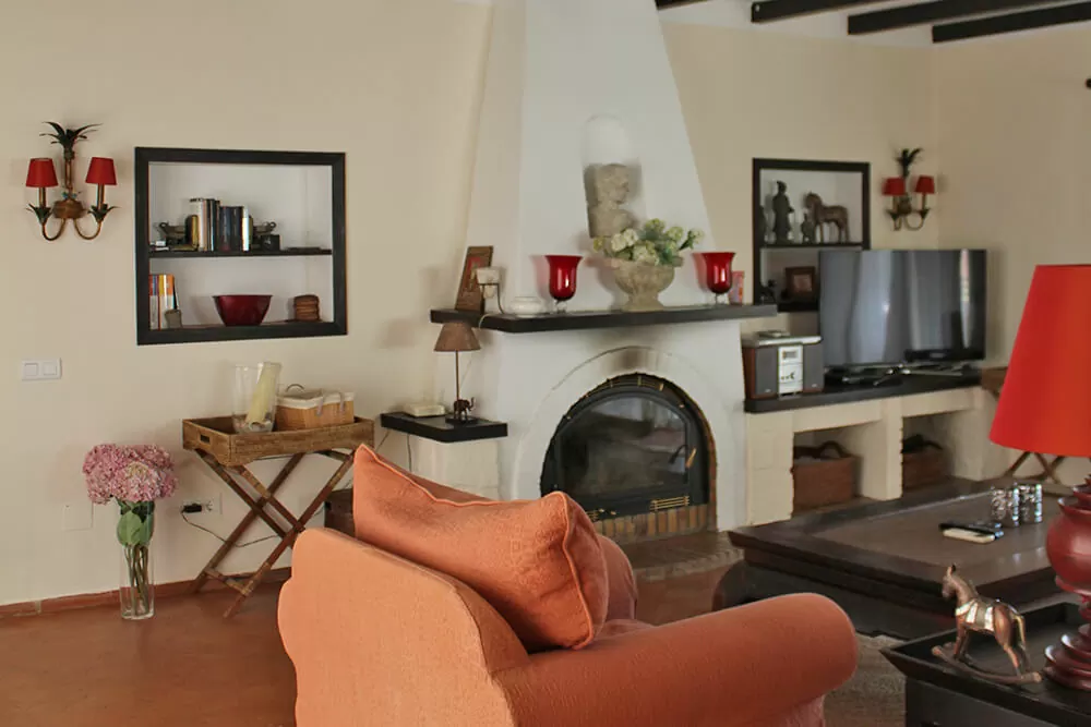 Andalusian villa fireplace before refurbishment