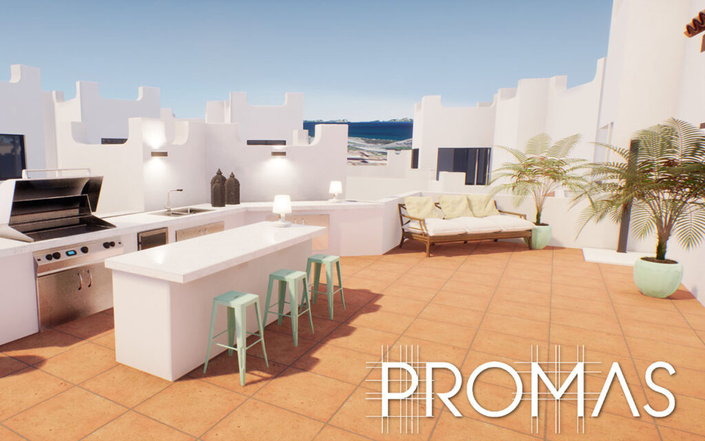 3d design rooftop interior design by Promas