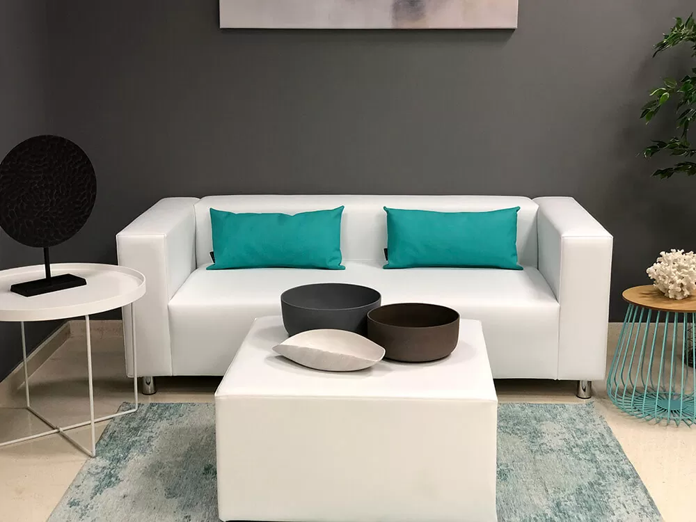 Showroom Furniture White Sofa