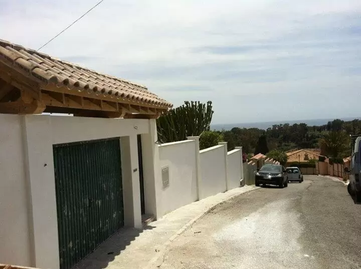 Road leading down from the villa