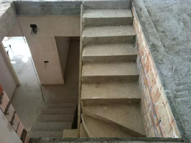 Concrete staircase