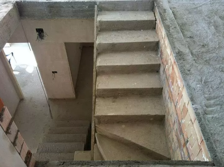 Concrete staircase