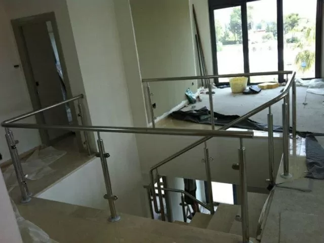 Rails being put in to staircase