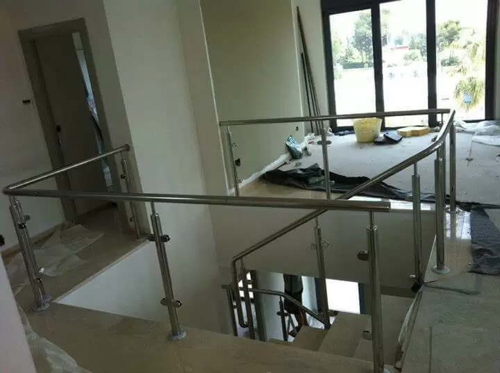 Rails being put in to staircase
