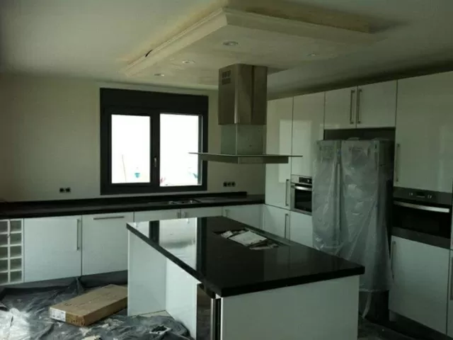 Kitchen being unwrapped