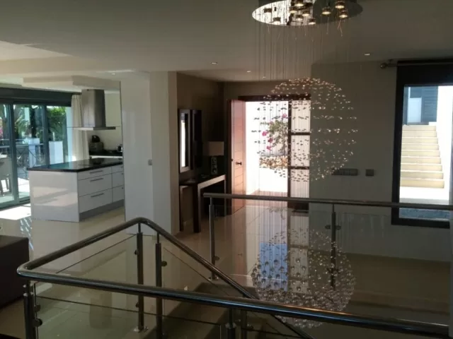 Chandelier alight close-up