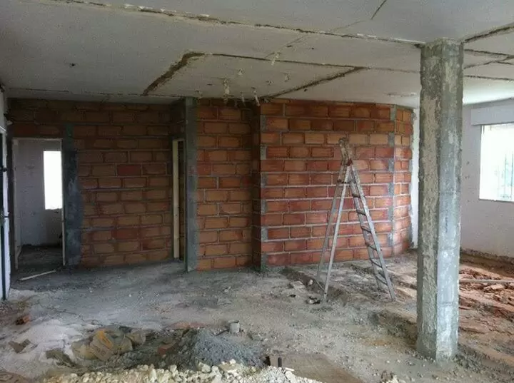 Bare brick wall